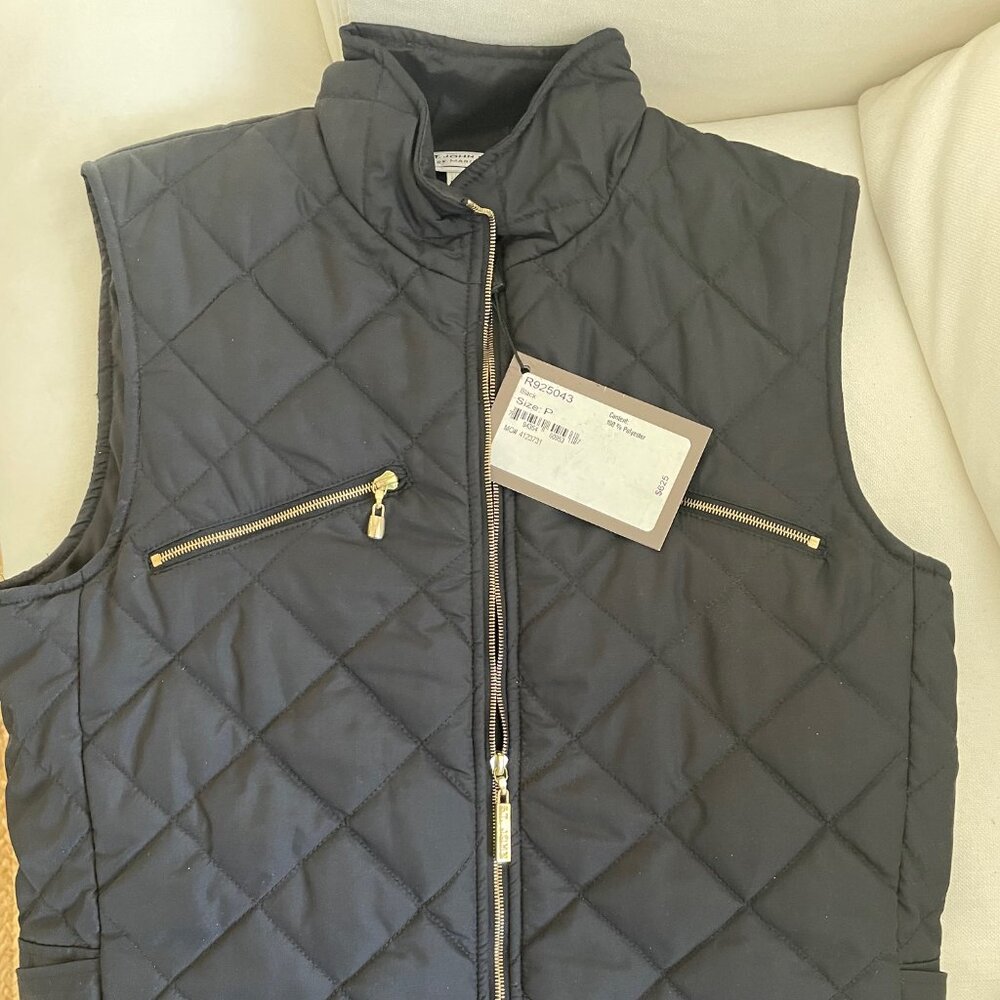 NWT - St. John S by Marie Gray Black Quilted Vest